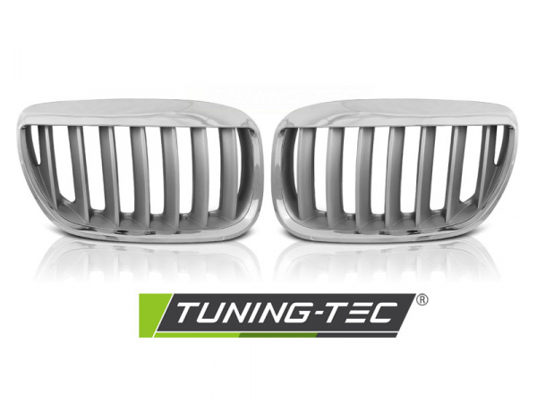 Upgrade Sportgrill Nieren für BMW X5 E53 Facelift 04-06 chrom/silber